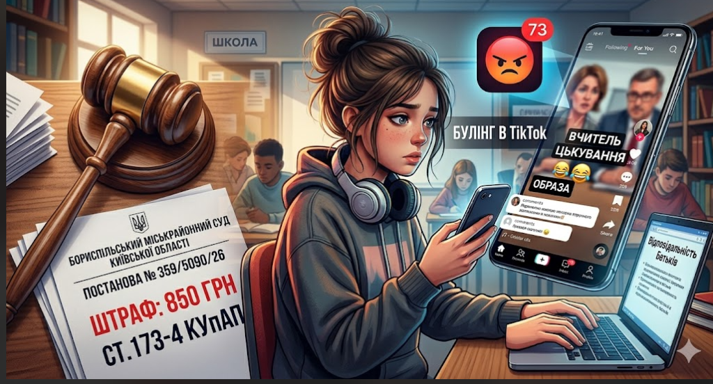 Покоління TikTok та відповідальність батьків: суд в Борисполі оштрафував за цькування  вчителів у соцмережах